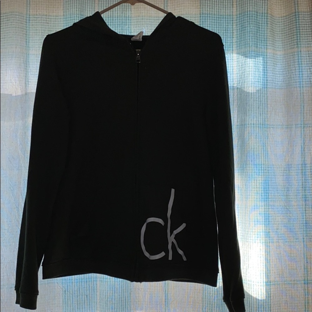 Calvin Klein dark green zipper hoodie